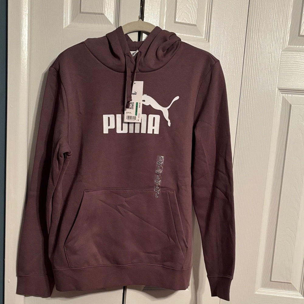 PUMA long sleeve unisex hoodie raisin color size large NWT